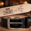 Ceinture En Cuir Gravée Personnalisée – Cadeaux D’Anniversaire Personnalisés Pour Papa Et Grand-Père – Merci Pour Ton Papa ADN