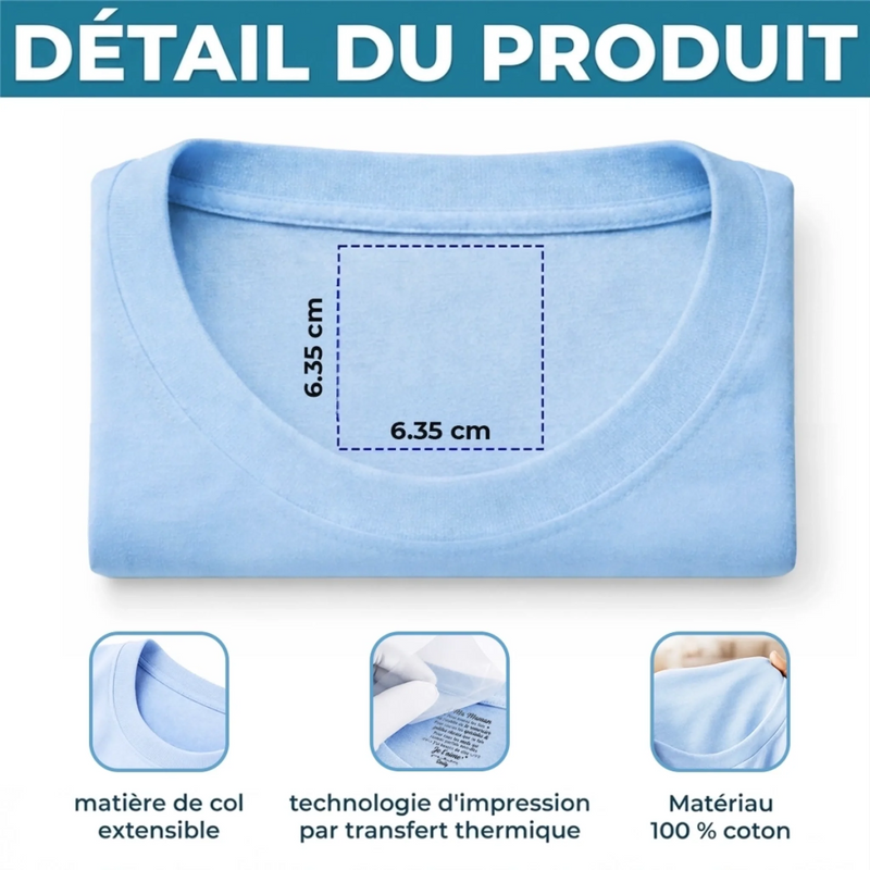 T-Shirt À Impression Intérieure Personnalisée – Cadeau Pour Maman – Message d’Amour Émotionnel