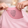 T-Shirt À Impression Intérieure Personnalisée – Cadeau Pour Maman – Message d’Amour Émotionnel