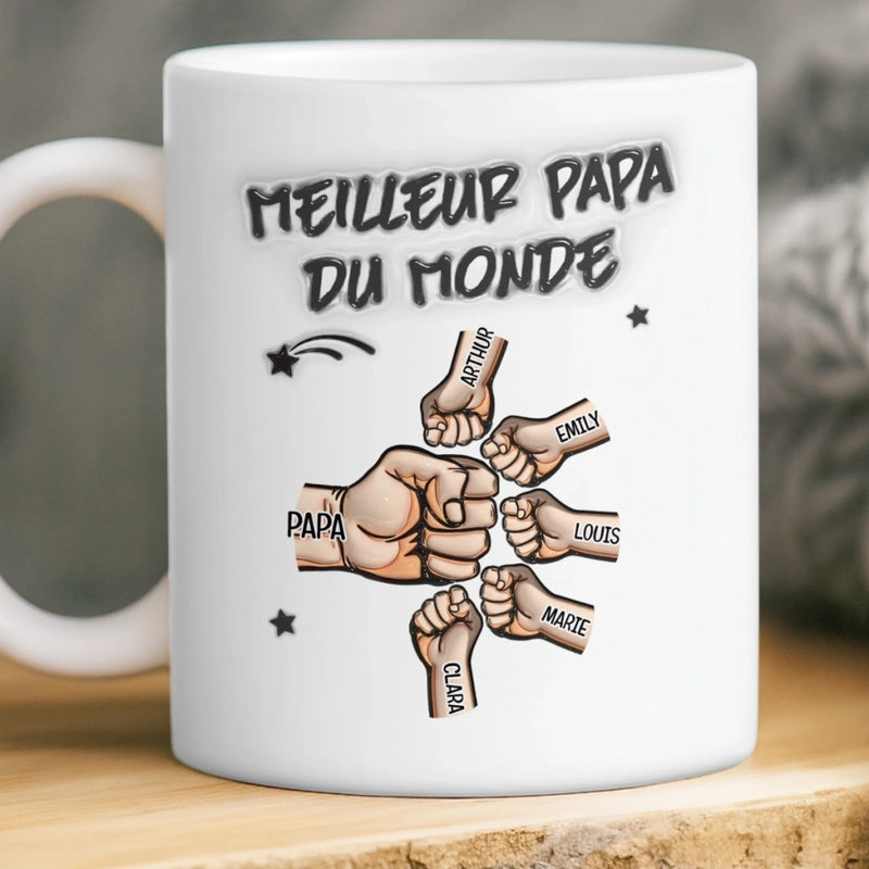 Mug Personnalisé – Cadeau Pour Papa, Papi – Meilleur Papa du Monde