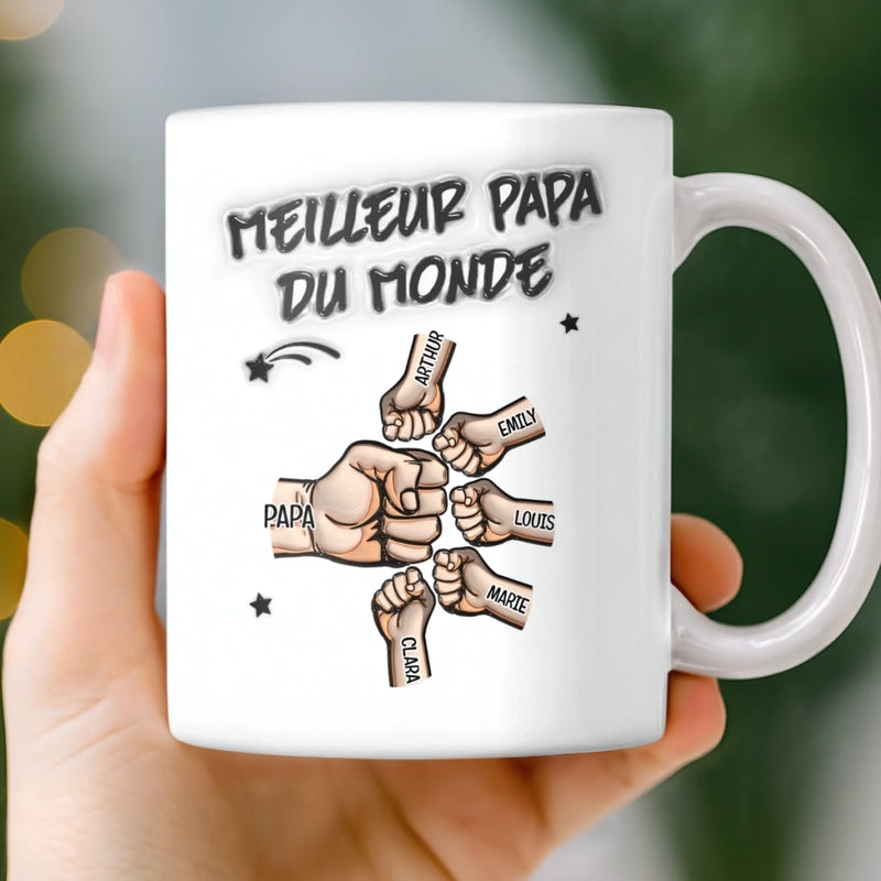Mug Personnalisé – Cadeau Pour Papa, Papi – Meilleur Papa du Monde
