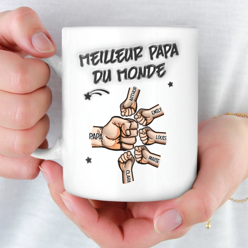 Mug Personnalisé – Cadeau Pour Papa, Papi – Meilleur Papa du Monde