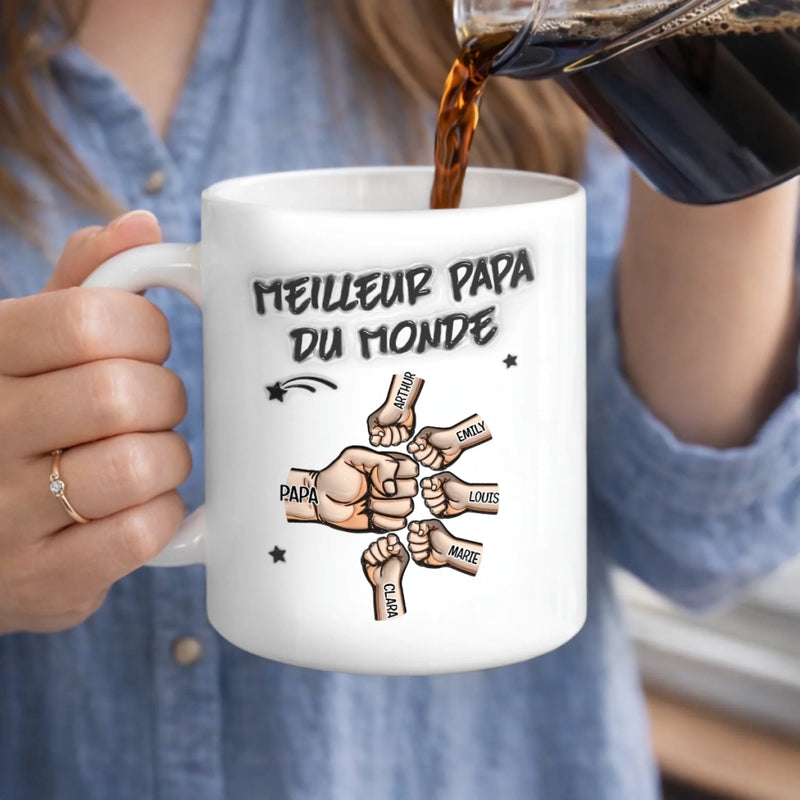 Mug Personnalisé – Cadeau Pour Papa, Papi – Meilleur Papa du Monde