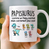 Mug Personnalisé – Cadeau Pour Papa, Papi – Cool Papasaurus