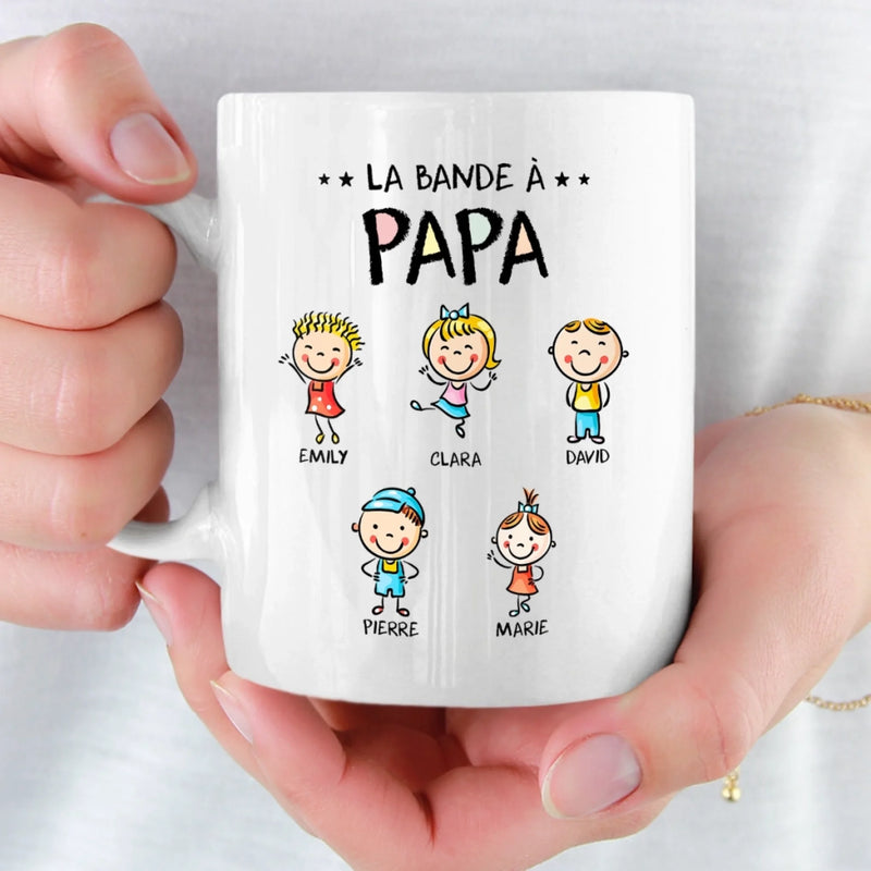 Mug Personnalisé – Cadeau Pour Papa, Papi – La Bande À Papa
