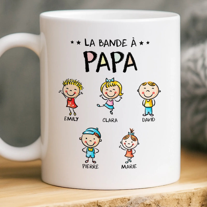 Mug Personnalisé – Cadeau Pour Papa, Papi – La Bande À Papa