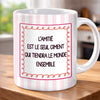 Mug Personnalisé À Effet Imprimé 3D Gonflé - Cadeau Pour Meilleures Amies - L’amitié est le seul ciment qui tiendra le monde ensemble