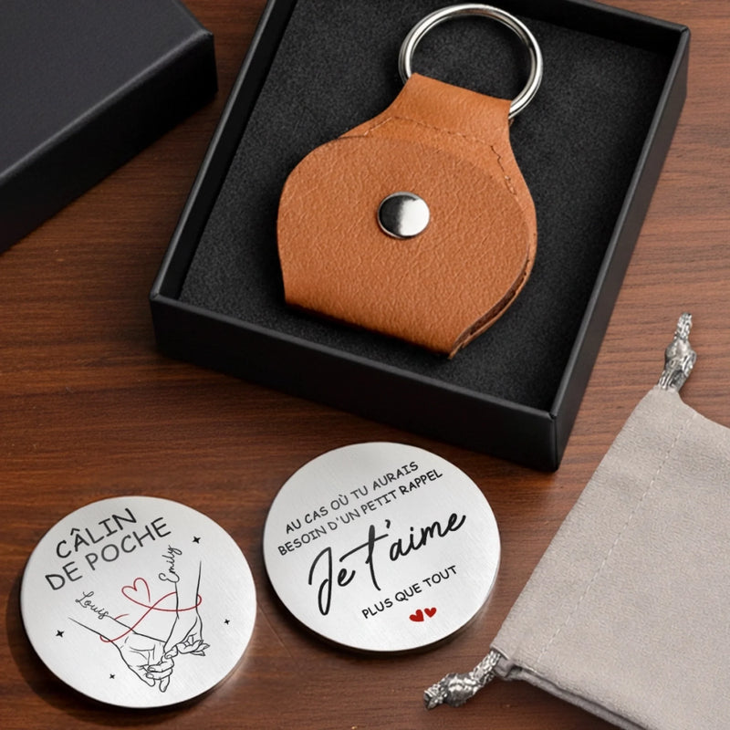 Porte-Bonheur De Poche Personnalisé - Cadeau Pour Couple - Je T'aime Plus Que Tout