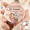 Miroir Compact Personnalisé – Cadeaux Pour Fille – Rayonnante à l’intérieur Comme à L’extérieur