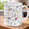 Mug Personnalisé À Effet Imprimé 3D Gonflé - Cadeaux D’Anniversaire Pour Maman, Grand-Mère, Enfants - Maman, Tu Tiens Ma Main, Aussi Mon Cœur