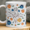 Mug Personnalisé À Effet Imprimé 3D Gonflé - Cadeaux D’Anniversaire Pour Maman, Grand-Mère, Enfants - Tiens Ma Main, Tiens Mon Cœur