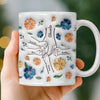 Mug Personnalisé À Effet Imprimé 3D Gonflé - Cadeaux D’Anniversaire Pour Maman, Grand-Mère, Enfants - Tiens Ma Main, Tiens Mon Cœur