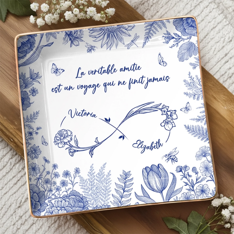 Vide-Poche À Bijoux Personnalisé - Cadeau Pour Meilleures Amies Soeurs – Notre Amitié Éternelle