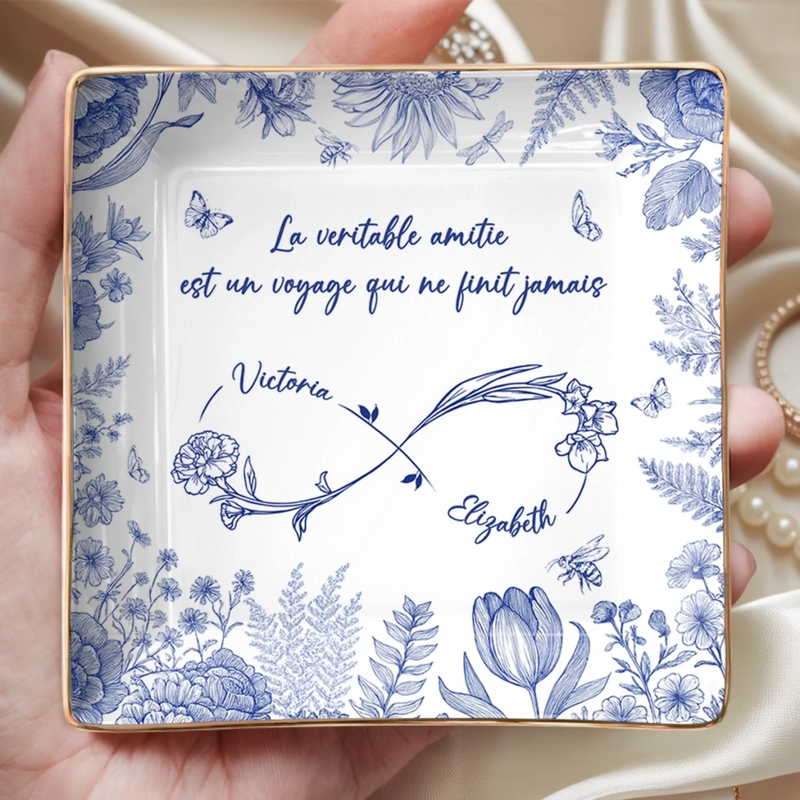 Vide-Poche À Bijoux Personnalisé - Cadeau Pour Meilleures Amies Soeurs – Notre Amitié Éternelle