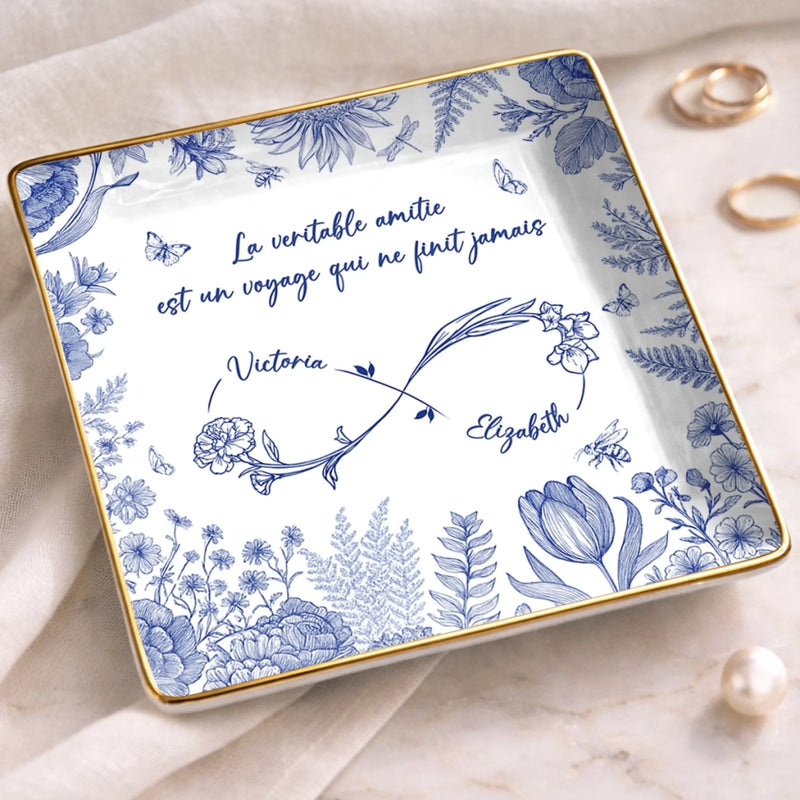 Vide-Poche À Bijoux Personnalisé - Cadeau Pour Meilleures Amies Soeurs – Notre Amitié Éternelle