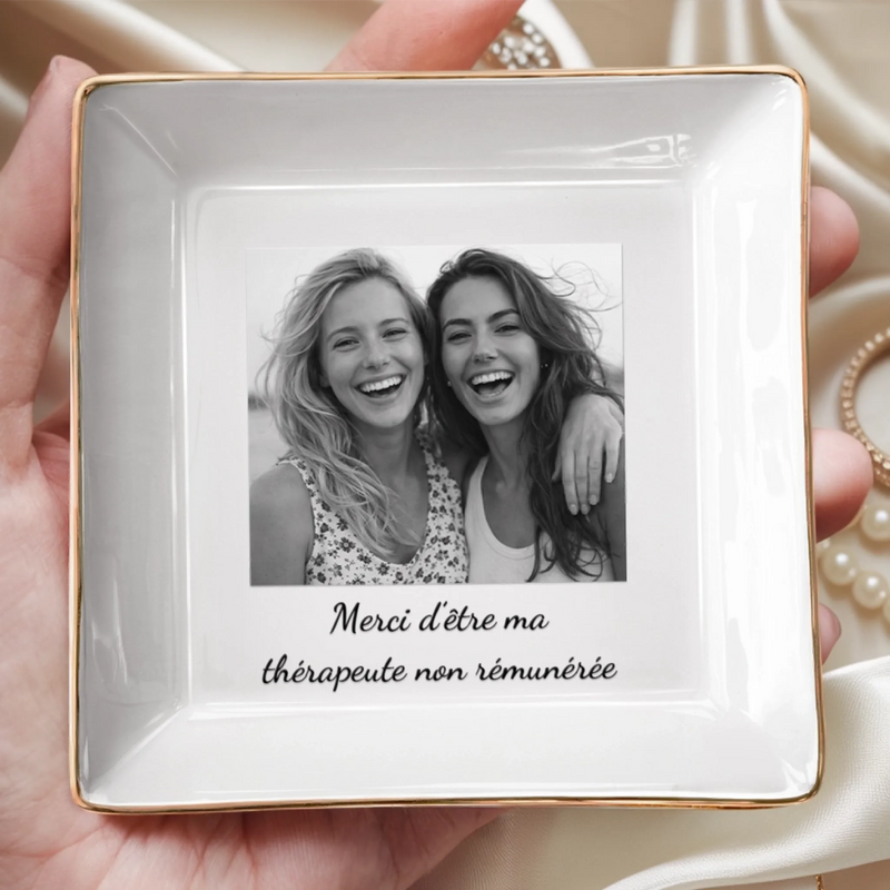 Vide-Poche À Bijoux Personnalisé - Cadeau Pour Meilleures Amies, Soeurs – Toujours Là L’une Pour L’autre
