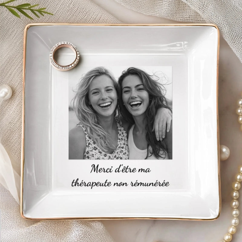 Vide-Poche À Bijoux Personnalisé - Cadeau Pour Meilleures Amies, Soeurs – Toujours Là L’une Pour L’autre