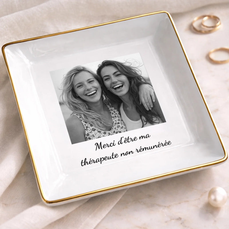 Vide-Poche À Bijoux Personnalisé - Cadeau Pour Meilleures Amies, Soeurs – Toujours Là L’une Pour L’autre