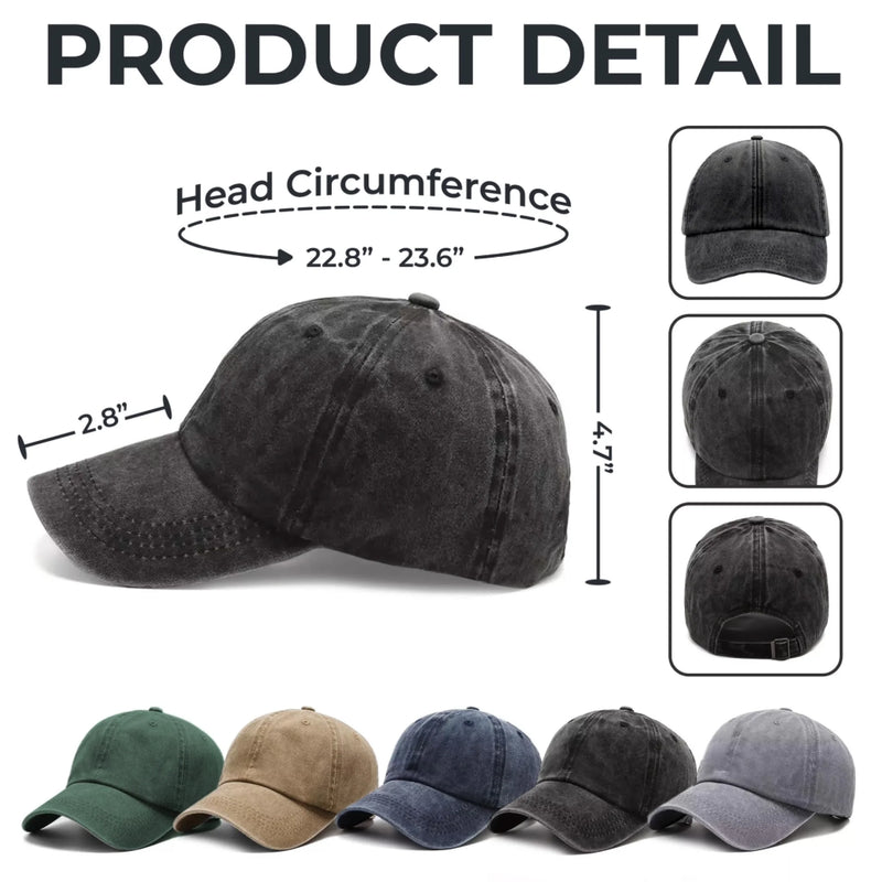Casquette De Baseball En Jean Délavé Personnalisée – Cadeaux D’Anniversaire Personnalisés Pour Papa, Grand-Père – Aimé Par Mon Équipe Préférée