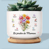 Pot de Fleurs en Céramique Personnalisé – Cadeau pour Maman, Mamie – Le Plus Beau Jardin De Fleurs De Maman et Mamie