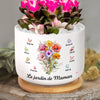 Pot de Fleurs en Céramique Personnalisé – Cadeau pour Maman, Mamie – Le Plus Beau Jardin De Fleurs De Maman et Mamie