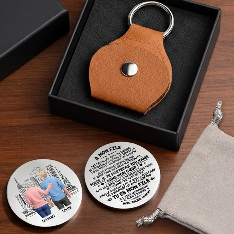 Porte-Bonheur De Poche Personnalisé – Cadeau Pour Fils – Petit Ou Grand, Tu Seras Toujours Le Fils de Maman