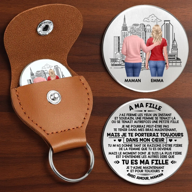 Porte-Bonheur De Poche Personnalisé – Cadeau Pour Fille – Petit Ou Grand, Tu Seras Toujours Le Fille de Maman