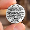 Porte-Bonheur De Poche Personnalisé – Cadeau Pour Fille – Petit Ou Grand, Tu Seras Toujours Le Fille de Maman