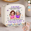 Boîte à Bijoux Carrée Personnalisée – Cadeau pour Fille – Pour toi, ma fille