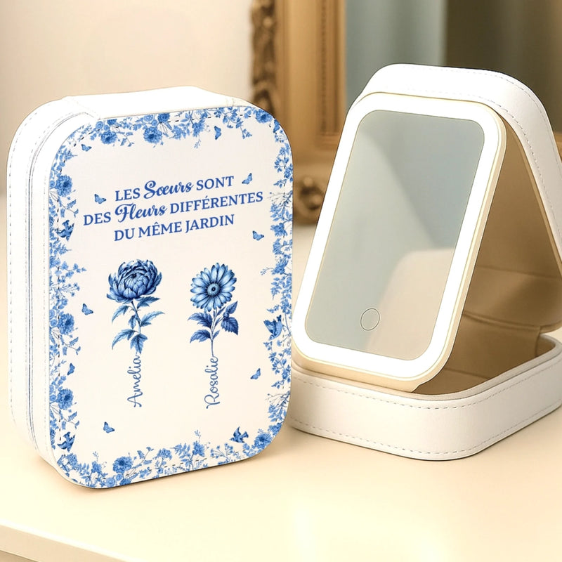 Boîte À Bijoux Lumineuse Personnalisée – Cadeaux  Pour Sœurs, Amies – Nous Sommes Toujours Belles Comme Des Fleurs