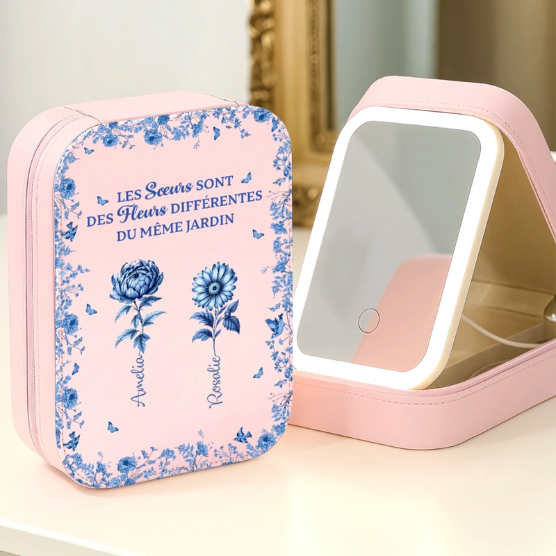 Boîte À Bijoux Lumineuse Personnalisée – Cadeaux  Pour Sœurs, Amies – Nous Sommes Toujours Belles Comme Des Fleurs