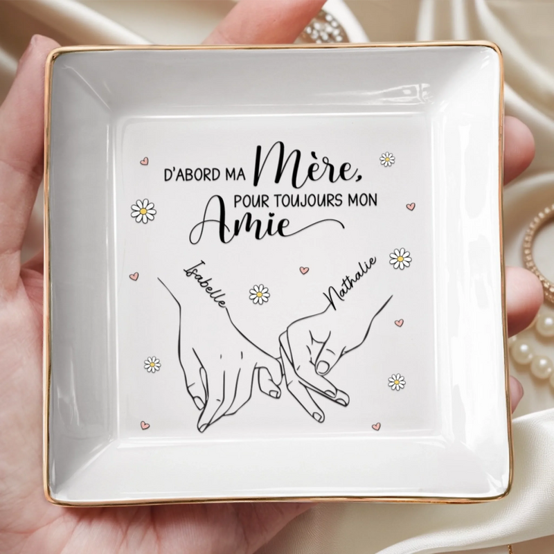 Vide-Poche À Bijoux Personnalisé – Cadeau Pour Maman, Fille – Je t’aime, Maman