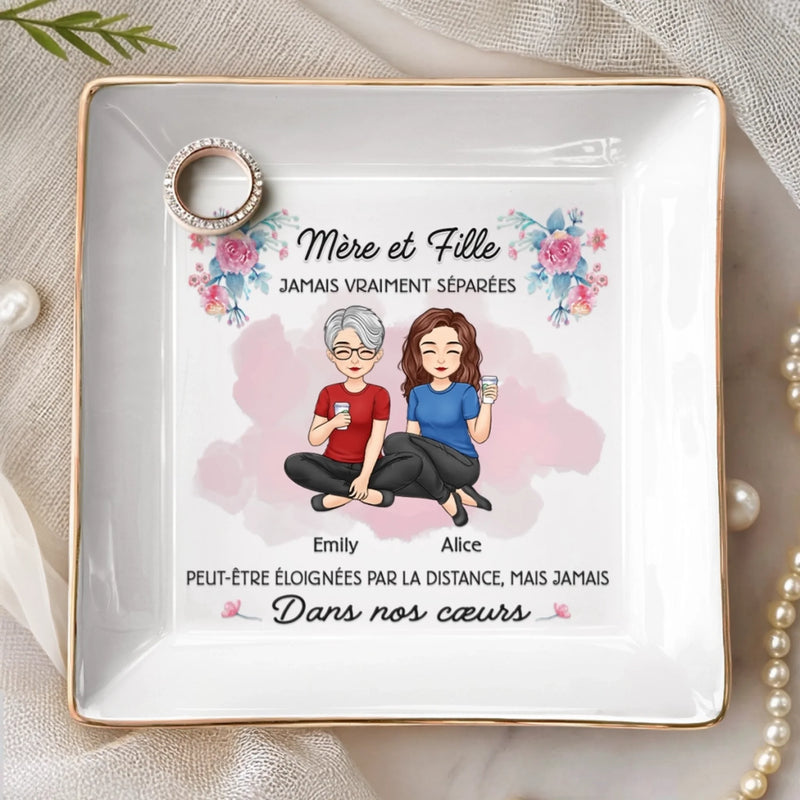 Vide-Poche À Bijoux Personnalisé  – Cadeau Pour Maman, Fille – Merci pour tout