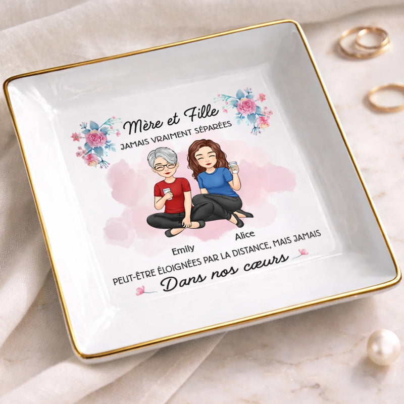 Vide-Poche À Bijoux Personnalisé  – Cadeau Pour Maman, Fille – Merci pour tout