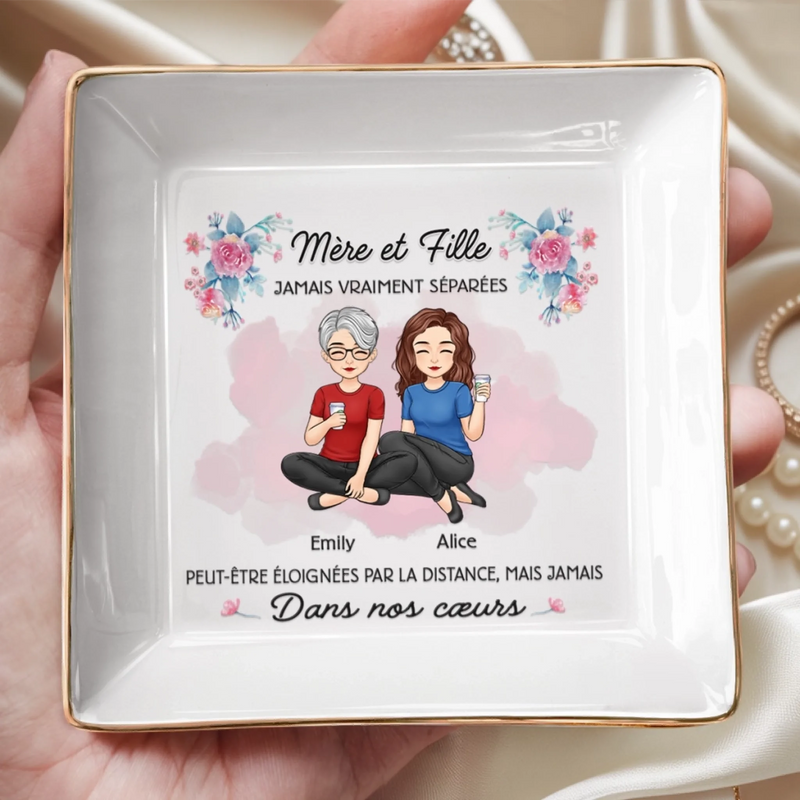 Vide-Poche À Bijoux Personnalisé  – Cadeau Pour Maman, Fille – Merci pour tout