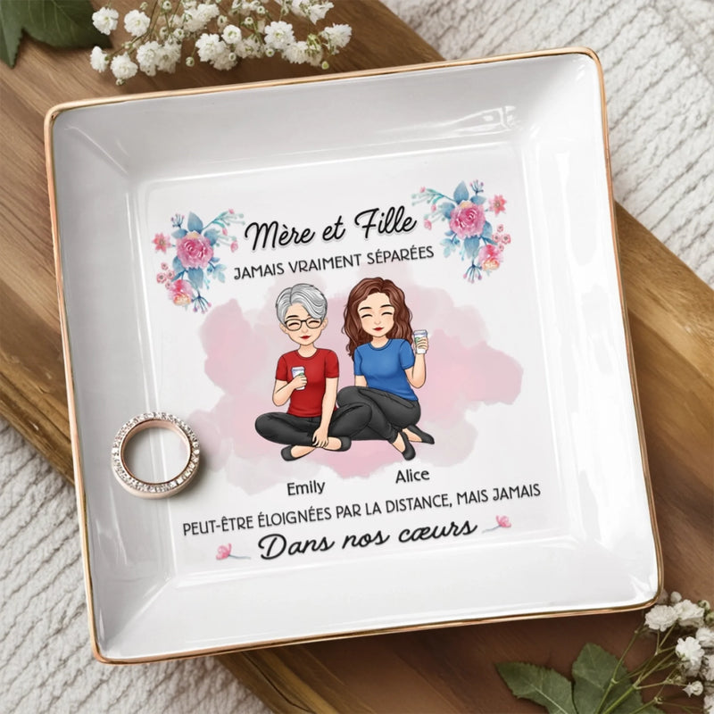 Vide-Poche À Bijoux Personnalisé  – Cadeau Pour Maman, Fille – Merci pour tout