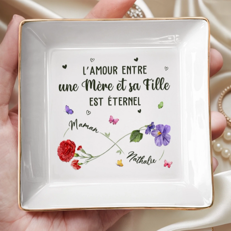 Vide-Poche À Bijoux Personnalisé – Cadeau Pour Maman, Fille – Toujours près de toi