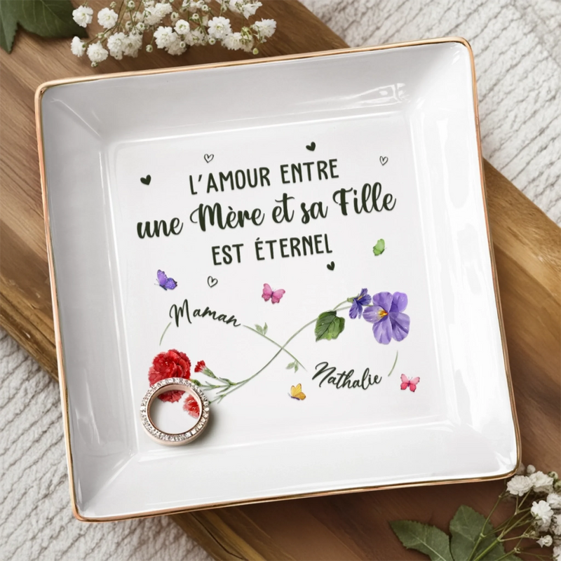 Vide-Poche À Bijoux Personnalisé – Cadeau Pour Maman, Fille – Toujours près de toi