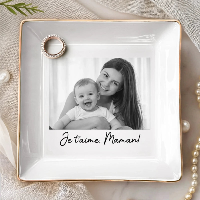 Vide-Poche À Bijoux Personnalisé Avec Photo – Cadeau Pour Maman – Tu Es Un Rayon De Soleil