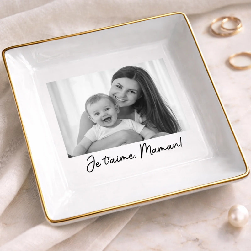 Vide-Poche À Bijoux Personnalisé Avec Photo – Cadeau Pour Maman – Tu Es Un Rayon De Soleil