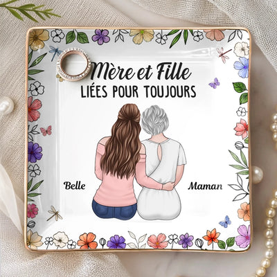 Vide-Poche À Bijoux Personnalisé – Cadeau Pour Fille – Maman T’aimera Toujours Et Sera Toujours à Tes Côtés