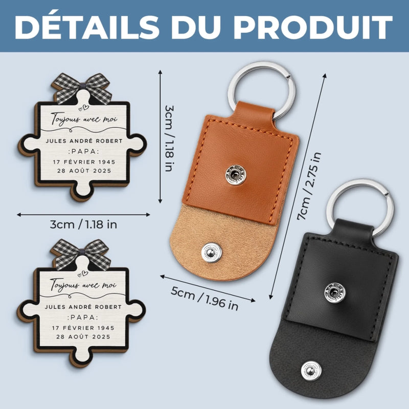 Câlin de Poche en Bois Personnalisé – Cadeau Pour Maman ou Papa – Toujours Aimé, Jamais Oublié