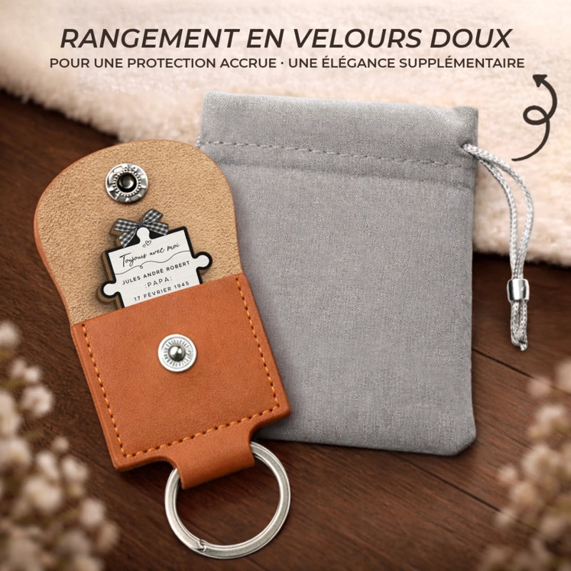 Câlin de Poche en Bois Personnalisé – Cadeau Pour Maman ou Papa – Toujours Aimé, Jamais Oublié