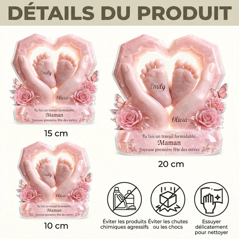 Plaque Acrylique Personnalisée - Cadeau Fête des Mères Pour Jeune Maman - Bonne Nouvelle Maman