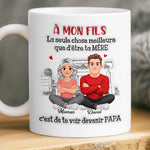 Mug Personnalisé À Effet Imprimé 3D Gonflé – Cadeau Pour Fils – À Notre Fils, Tu es Notre Plus Grande Fierté