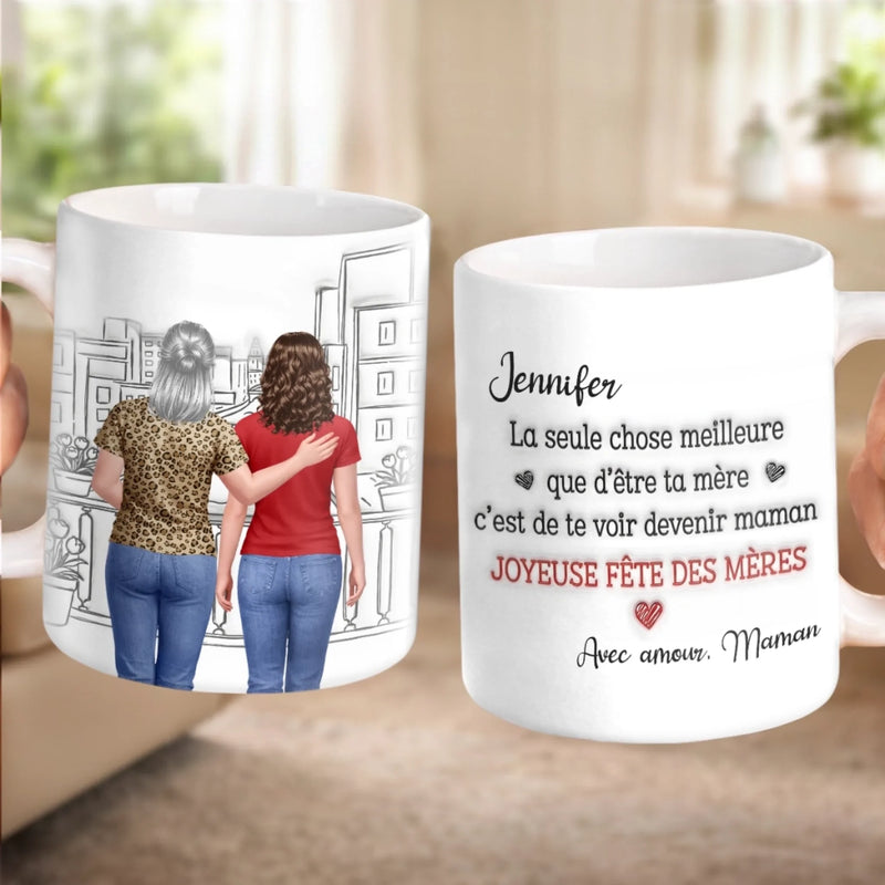 Mug Personnalisé À Effet Imprimé 3D Gonflé -  Cadeau Fête Des Mères Pour Fille - Quand Ma Fille A Sa Propre Famille