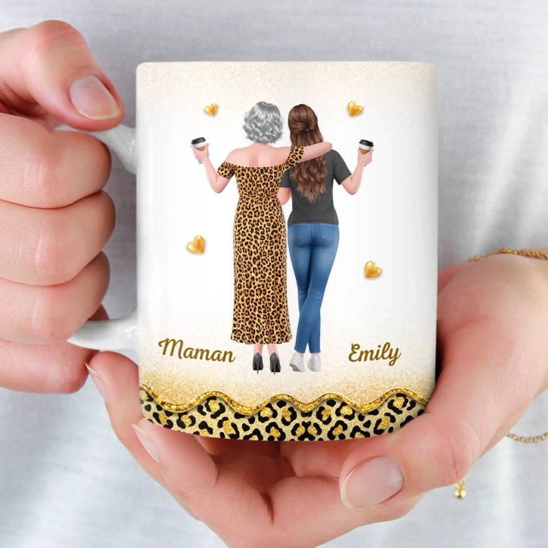 Mug Personnalisé À Effet Imprimé 3D Gonflé -  Cadeau Fête Des Mères Pour Fille - Même Avec Sa Famille, Elle Reste Mon Bébé