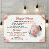 Toile Horizontale Personnalisée Avec Photo  – Cadeau Pour Jeune Maman – Les Mots Sincères De Mon Cœur
