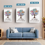 Toile Verticale Personnalisée – Cadeau Pour Maman, Mamie – Remplissent Une Place Dans Ton Coeur