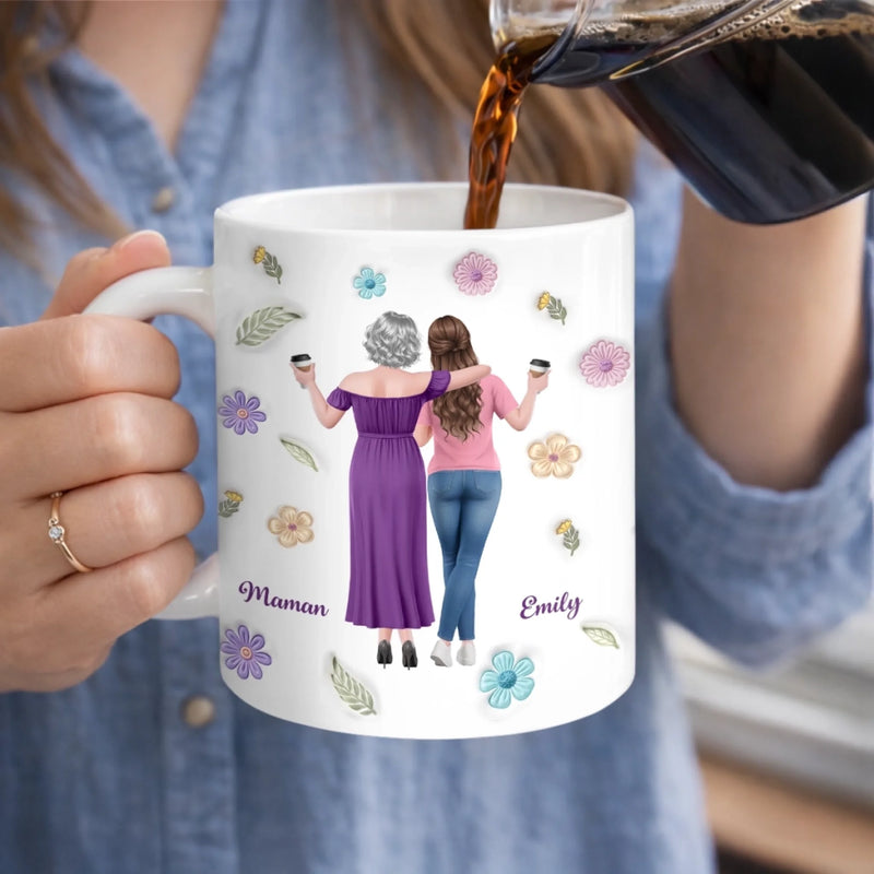 Mug Personnalisé À Effet Imprimé 3D Gonflé -  Cadeau Pour Fille - Une Nouvelle Vie Commence